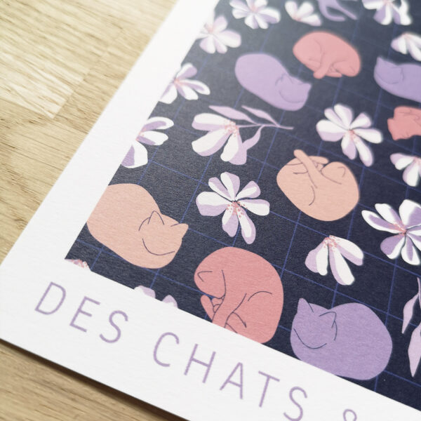 Les chats fleuris motif – Image 2