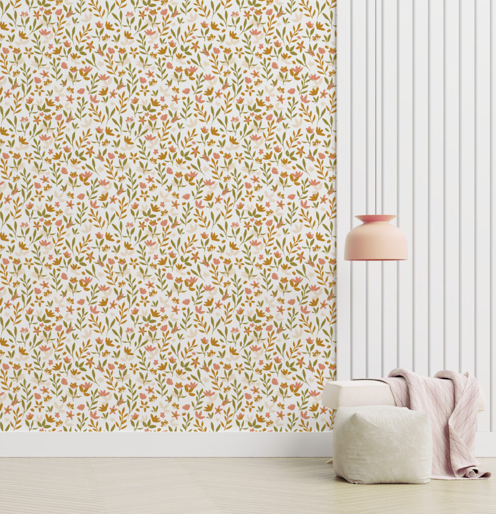 papier peint fleuris