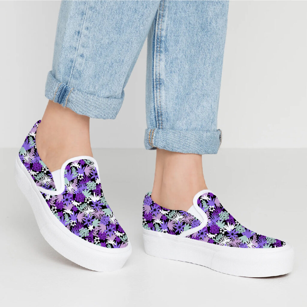 Vans custom flowers