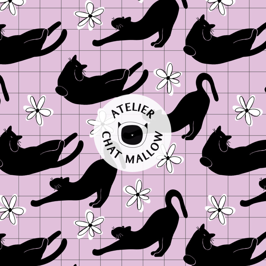 09 atelier chat mallow portfolio – motif design textile