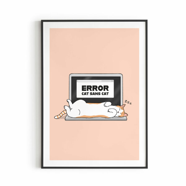 Affiche Error cat sans cat (404)