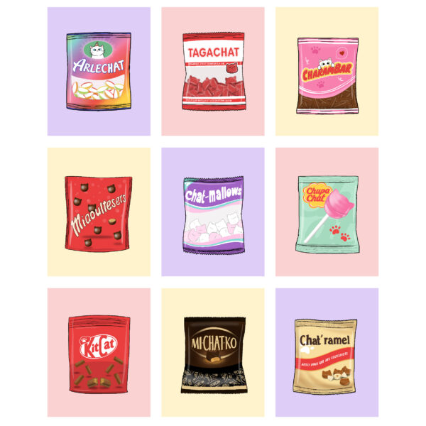 Carte Bonbons chats