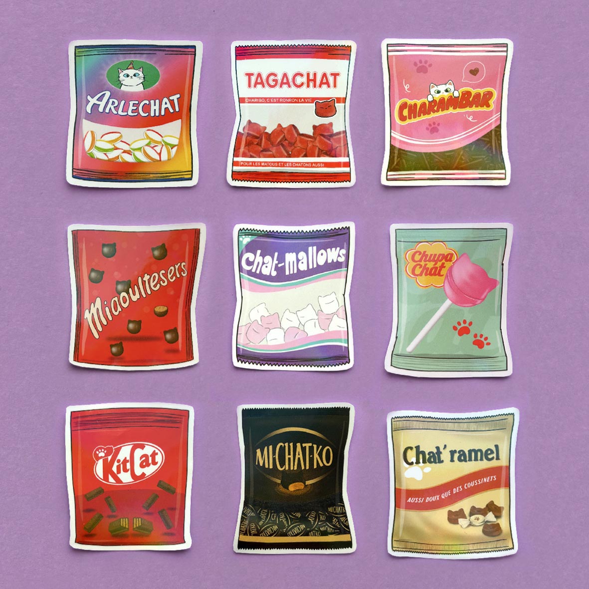 Bonbons chats (Sticker)